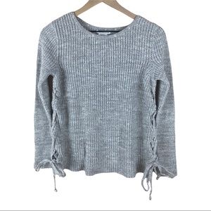 AEO Gray Sweater Lace-up Sides XS